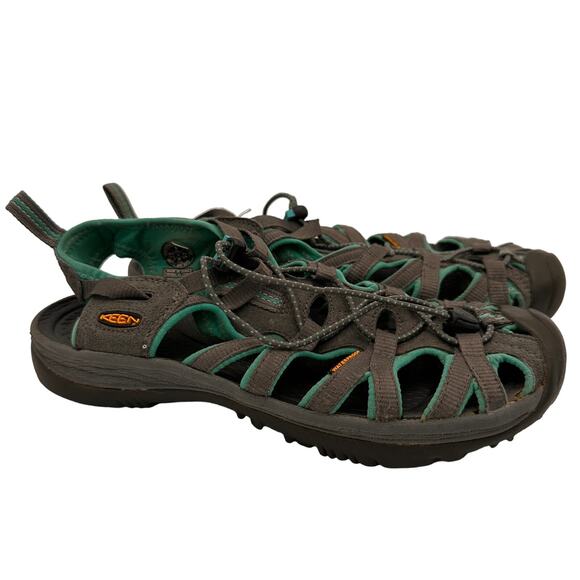 Keen Women's Whisper Grey & Mint Hiking Sandals Size 9 - Picture 1 of 8